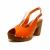 sabots femme grande taille du 40 au 48, cuir grainé camel marron, talon de  9 cm et plus, à patins mode talon haut sandales talons hauts detente, chaussures pour l&#039;été