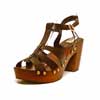 sabots femme grande taille du 40 au 48, cuir lisse noir, talon de  9 cm et plus, à patins mode talon haut sandales talons hauts detente, chaussures pour l&#039;été