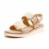 sandalettes femme grande taille du 40 au 48, cuir lisse metallise or, talon de 3 à 4 cm, confort detente pied large talons compensés, chaussures pour l&#039;été