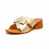 mules femme grande taille du 40 au 48, cuir lisse metallise platine, talon de 5 à 6 cm, detente, chaussures pour l&#039;été