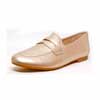 mocassins femme grande taille du 40 au 48, cuir lisse platine or, talon de 0,5 à 2 cm, mode tendance plates confort, toutes saisons