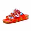 mules femme grande taille du 40 au 48, cuir lisse multicolore orange, talon de 3 à 4 cm, mode plates confort talons compensés, printemps