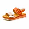 sandalettes femme grande taille du 40 au 48, cuir lisse camel or, talon de 3 à 4 cm, mode plates sandales plates confort detente, chaussures pour l&#039;été