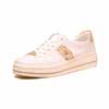basket femme grande taille du 40 au 48, cuir lisse blanc, talon de 3 à 4 cm, mode tendance plates confort detente, toutes saisons