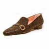 mocassins femme grande taille du 40 au 48, nubuck noir, talon de 0,5 à 2 cm, bout pointu mode tendance habillee, toutes saisons
