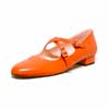 ballerines femme grande taille du 40 au 48, cuir lisse camel, talon de 0,5 à 2 cm, mode, toutes saisons