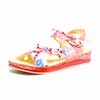 sandalettes femme grande taille du 40 au 48, cuir lisse rose, talon de 3 à 4 cm, sandales plates detente, chaussures pour l&#039;été