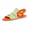 sandalettes femme grande taille du 40 au 48, toile camel kaki, talon de 0,5 à 2 cm, plates sandales plates souples detente, chaussures pour l&#039;été