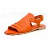 sandalettes femme grande taille du 40 au 48, simili cuir camel, talon de 0,5 à 2 cm, plates sandales plates souples detente, chaussures pour l&#039;été