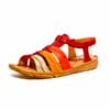 sandalettes femme grande taille du 40 au 48, cuir lisse multicolore, talon de 0,5 à 2 cm, confort detente, chaussures pour l&#039;été