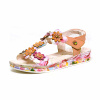 sandalettes femme grande taille du 40 au 48, cuir lisse multicolore nude rose, talon de 3 à 4 cm, sandales plates detente fantaisie, chaussures pour l&#039;été