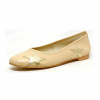 ballerines femme grande taille du 40 au 48, cuir lisse beige, talon de 0,5 à 2 cm, mode ballerines plates, chaussures pour l&#039;été
