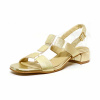 sandales femme grande taille du 40 au 48, cuir grainé platine or, talon de 3 à 4 cm, mode habillee, chaussures pour l&#039;été