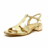 sandales femme grande taille du 40 au 48, cuir grainé platine or, talon de 3 à 4 cm, mode habillee, chaussures pour l&#039;été