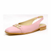 sandales femme grande taille du 40 au 48, cuir lisse nude rose, talon de 0,5 à 2 cm, mode habillee plates sandales plates detente, chaussures pour l&#039;été