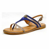 sandalettes femme grande taille du 40 au 48, satin bleu bronze, talon de 0,5 à 2 cm, sandales plates detente, chaussures pour l&#039;été