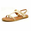 sandalettes femme grande taille du 40 au 48, satin beige platine or, talon de 0,5 à 2 cm, sandales plates detente, chaussures pour l&#039;été