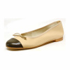 ballerines femme grande taille du 40 au 48, cuir lisse beige, talon de 0,5 à 2 cm, mode ballerines plates, chaussures pour l&#039;été