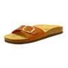 mules femme grande taille du 40 au 48, cuir lisse marron, talon de 0,5 à 2 cm, plates confort detente, chaussures pour l&#039;été