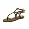 sandalettes femme grande taille du 40 au 48, cuir lisse noir, talon de 0,5 à 2 cm, mode sandales plates detente, chaussures pour l&#039;été