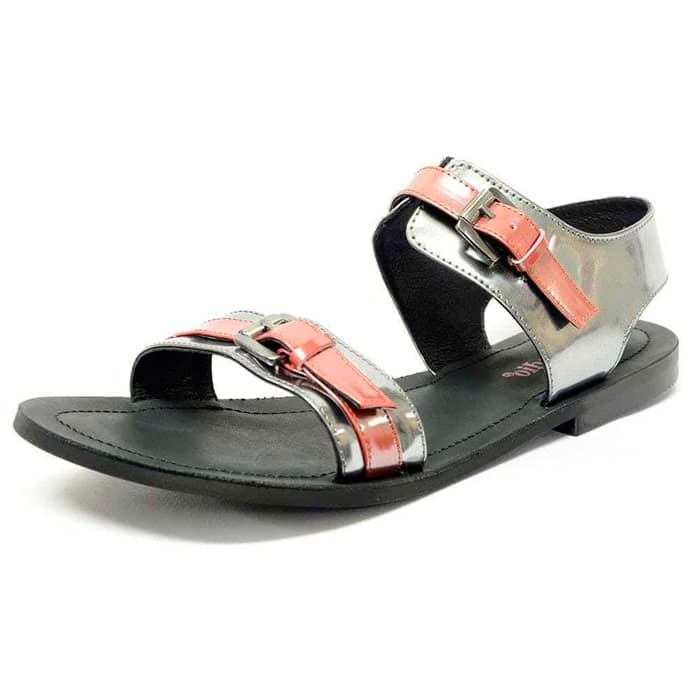 sandalettes femme grande taille du 40 au 48, vernis multicolore, talon de 0,5 à 2 cm, tendance sandales plates, chaussures pour l'été