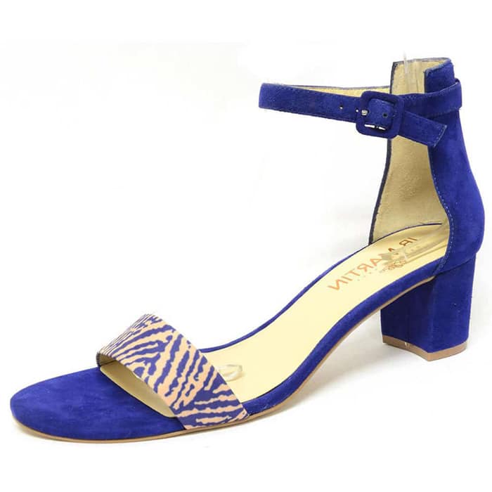 sandales femme grande taille du 40 au 48, velours bleu, talon de 5 à 6 cm, , printemps