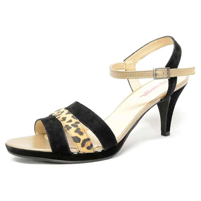 sandales femme grande taille du 40 au 48, velours noir, talon de 7 à 8 cm, à patins tendance sexy, chaussures pour l'été