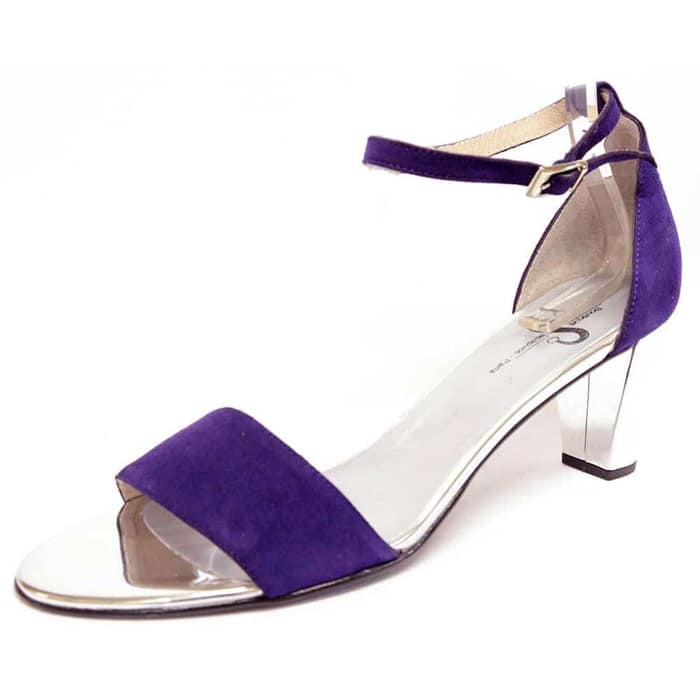 sandales femme grande taille du 40 au 48, velours bleu, talon de 5 à 6 cm, sandales talons hauts, chaussures pour l'été