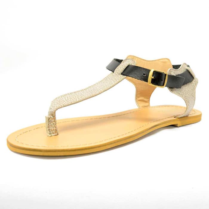 sandalettes femme grande taille du 40 au 48, cuir lisse multicolore, talon de 0,5 à 2 cm, pas cheres sandales plates, chaussures pour l'été