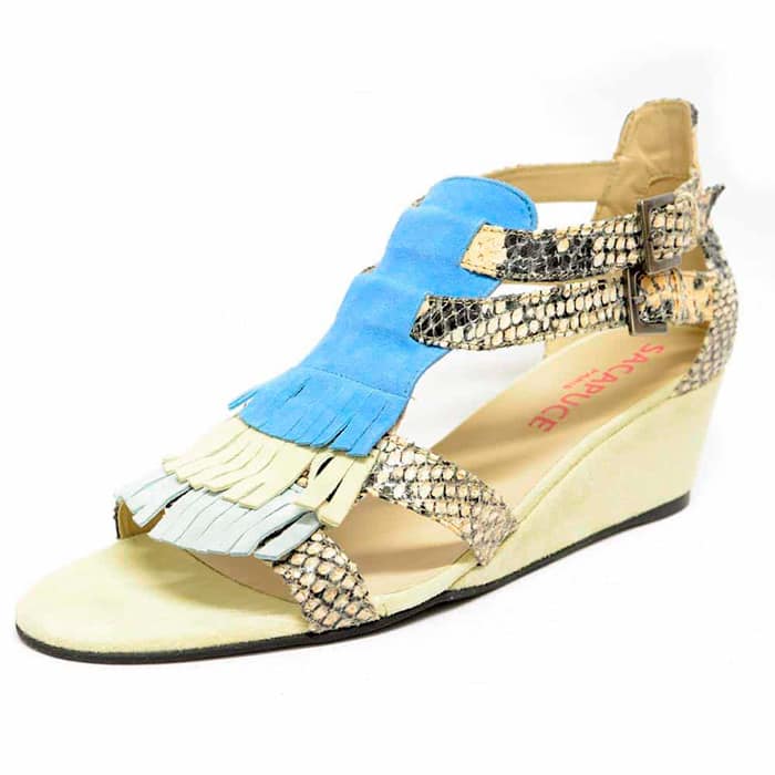 sandales femme grande taille du 40 au 48, velours multicolore, talon de 3 à 4 cm, souples detente talons compensés, chaussures pour l'été