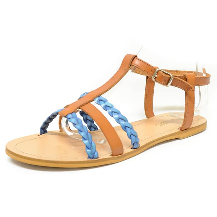 sandalettes femme grande taille du 40 au 48, cuir lisse multicolore, talon de 0,5 à 2 cm, mode sandales plates, chaussures pour l'été