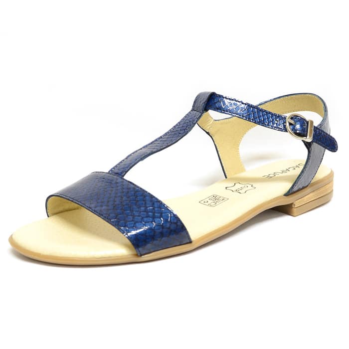 sandalettes femme grande taille du 40 au 48, ecailles bleu, talon de 0,5 à 2 cm, plates sandales plates, chaussures pour l'été