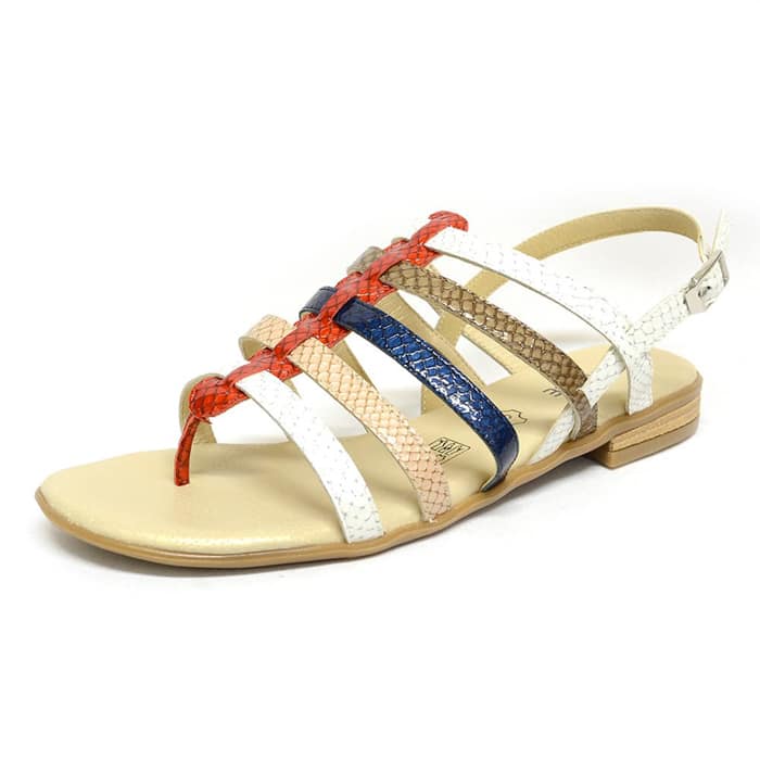 sandalettes femme grande taille du 40 au 48, python multicolore, talon de 0,5 à 2 cm, plates sandales plates, chaussures pour l'été