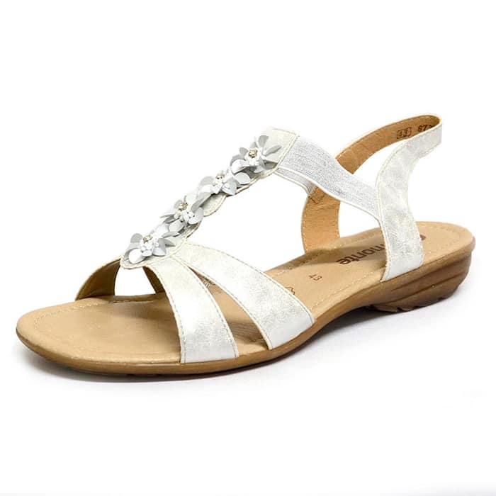 sandalettes femme grande taille du 40 au 48, brillant blanc, talon de 3 à 4 cm, sandales plates confort, chaussures pour l'été