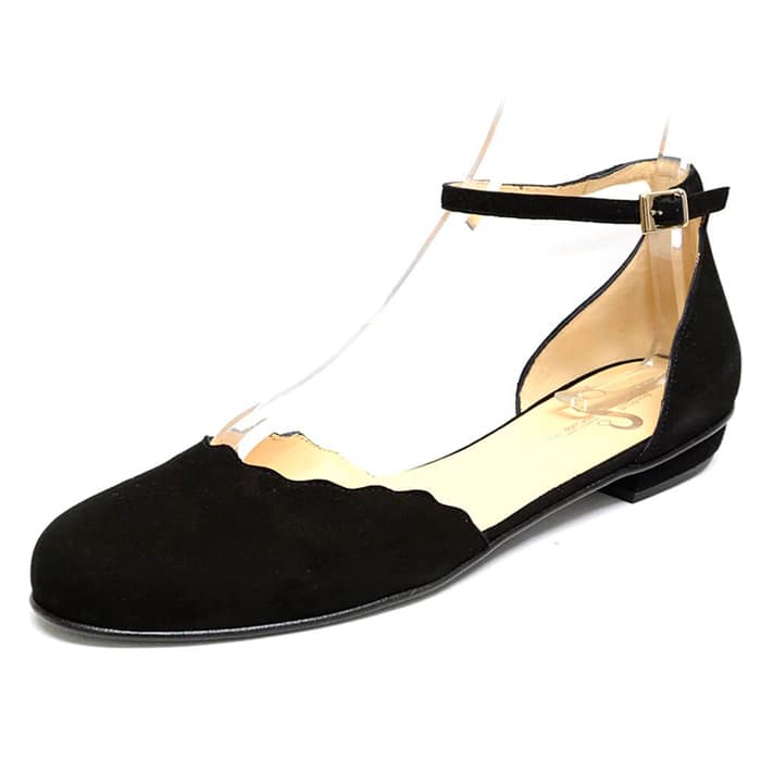 sandalettes femme grande taille du 40 au 48, velours noir, talon de 0,5 à 2 cm, sandales plates, printemps