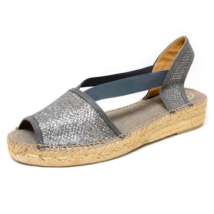 sandalettes femme grande taille du 40 au 48, acier gris metallise, talon de 3 à 4 cm, detente talons compensés, chaussures pour l'été