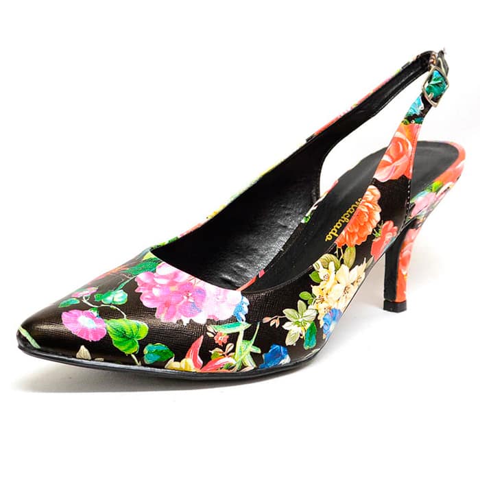 sandales femme grande taille du 40 au 48, à fleurs multicolore, talon de 7 à 8 cm, pas cheres sandales talons hauts fantaisie, printemps