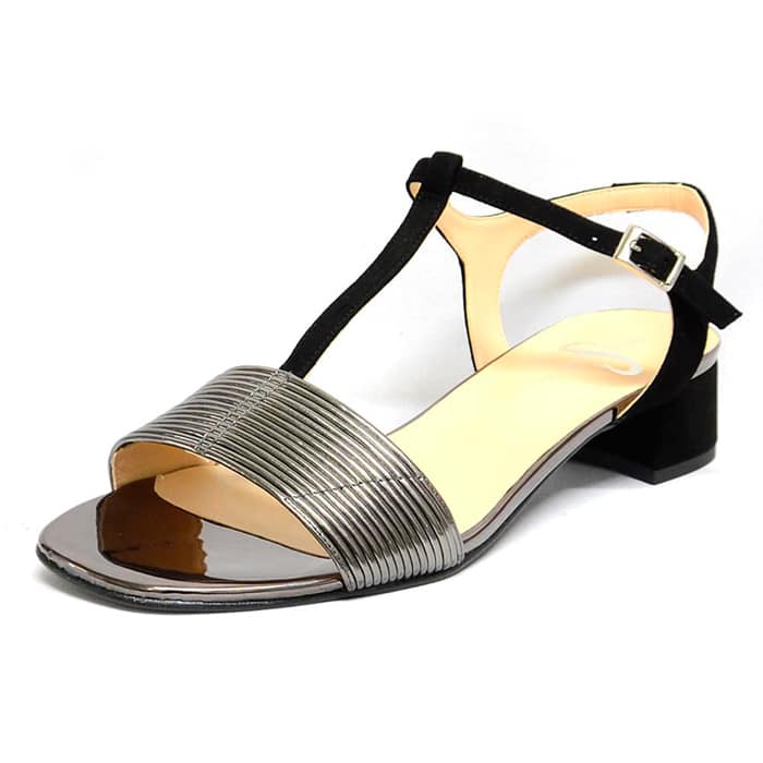 sandales femme grande taille du 40 au 48, métallisées bronze metallise noir, talon de 3 à 4 cm, habillee confort, chaussures pour l'été
