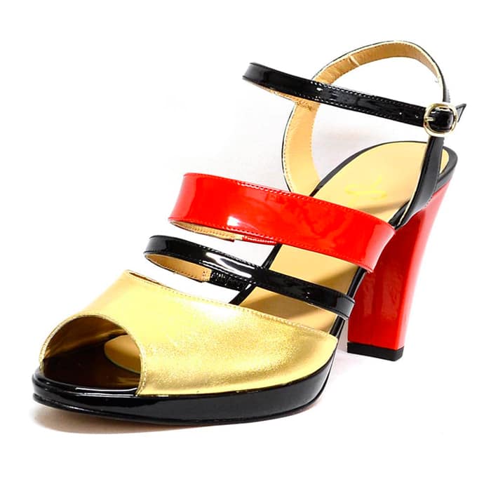 sandales femme grande taille du 40 au 48, brillant multicolore rouge or, talon de  9 cm et plus, tendance habillee sandales talons hauts, toutes saisons