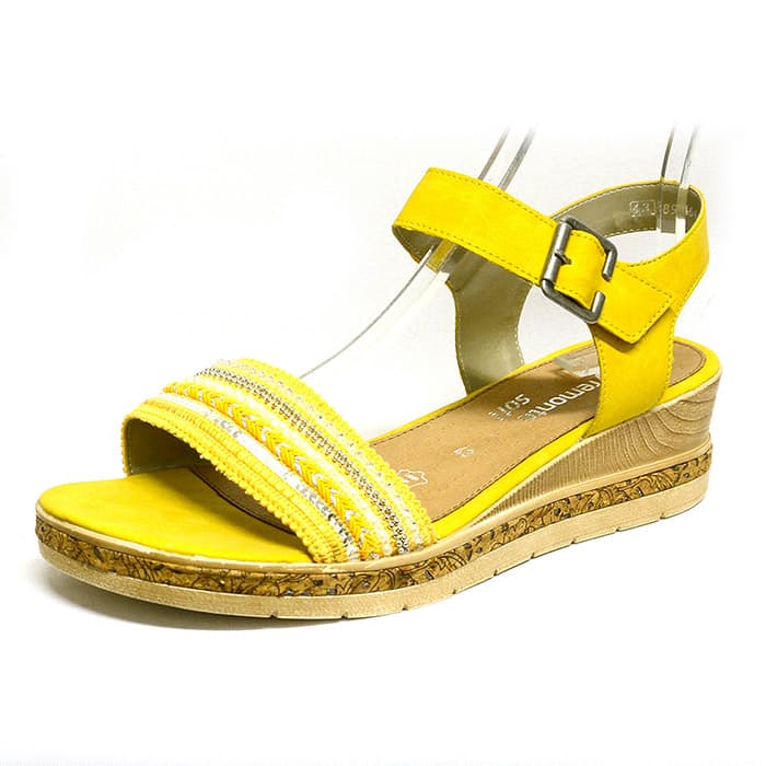 sandales femme grande taille du 40 au 48, nubuck jaune, talon de 5 à 6 cm, confort detente talons compensés fantaisie, chaussures pour l'été