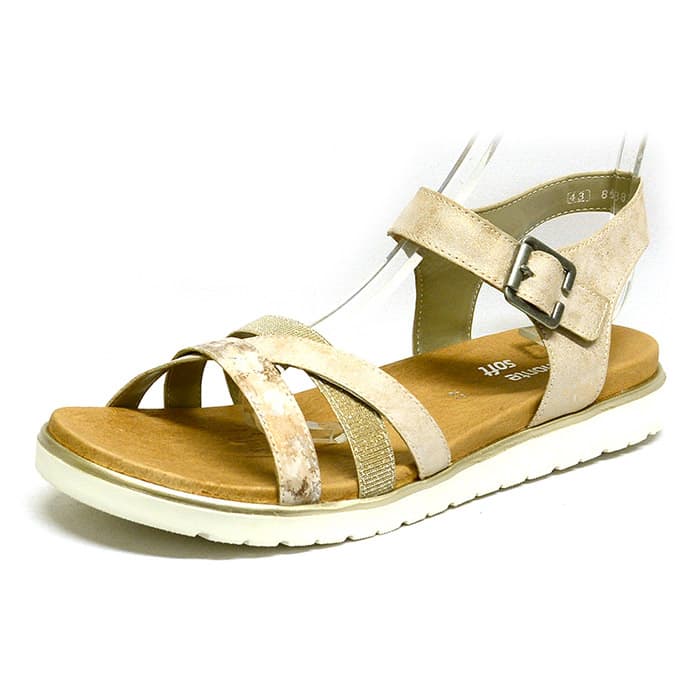 sandales femme grande taille du 40 au 48, cuir lisse or, talon de 3 à 4 cm, sandales plates confort detente fantaisie, chaussures pour l'été