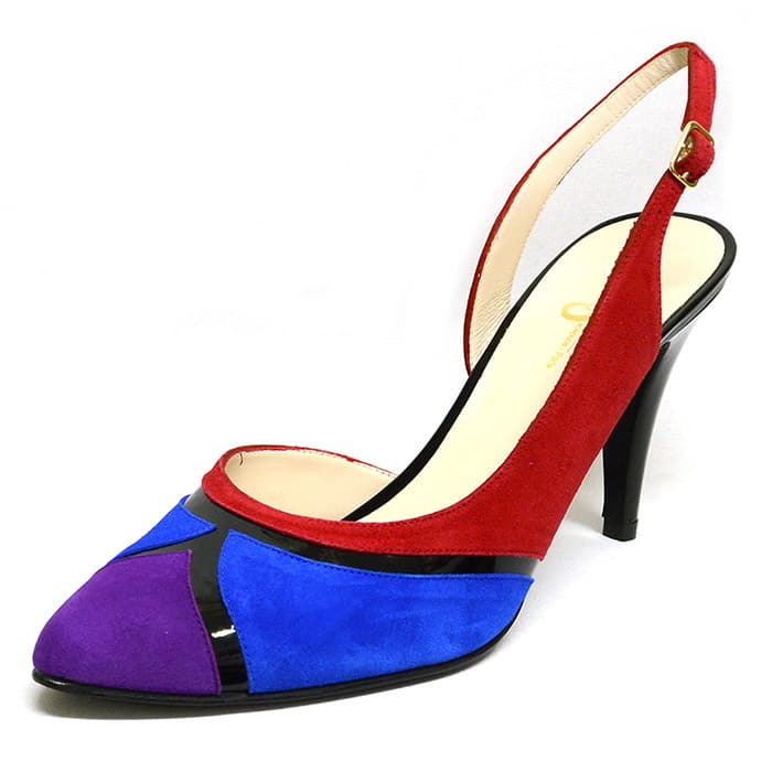 sandales femme grande taille du 40 au 48, velours bleu rouge violet, talon de  9 cm et plus, bout pointu talon haut habillee sandales talons hauts, chaussures pour l'été
