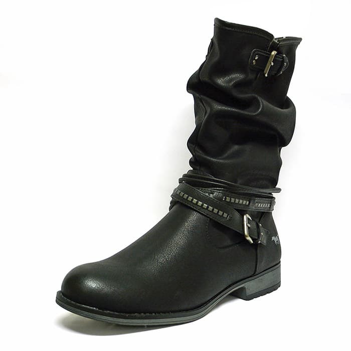 bottes femme grande taille du 40 au 48, simili cuir noir, talon de 3 à 4 cm, detente, hiver