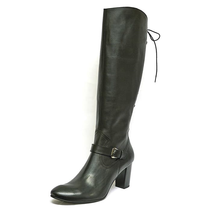 bottes femme grande taille du 40 au 48, cuir lisse noir, talon de  9 cm et plus, talon haut habillee bottes mollets larges bottes talons hauts, hiver