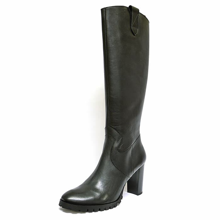 bottes femme grande taille du 40 au 48, cuir lisse noir, talon de  9 cm et plus, talon haut tendance bottes talons hauts, hiver