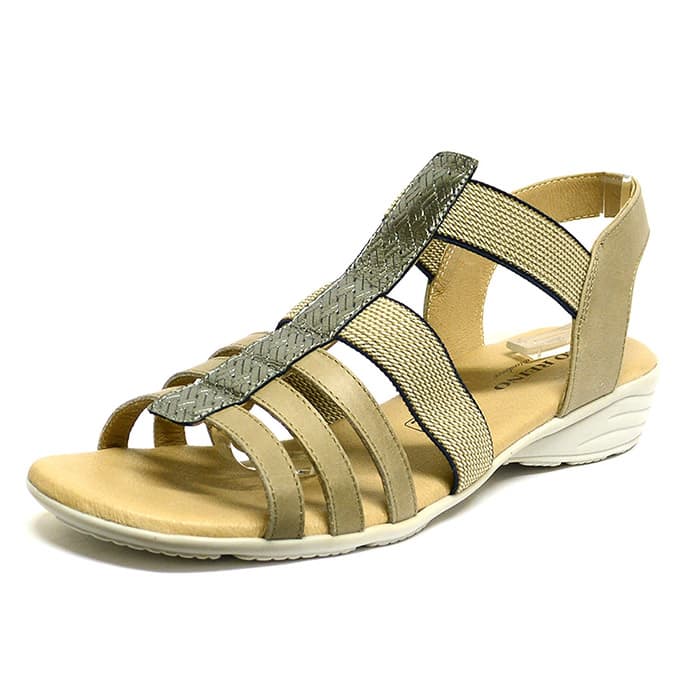 sandales femme grande taille du 40 au 48, cuir lisse beige, talon de 3 à 4 cm, confort detente, chaussures pour l'été