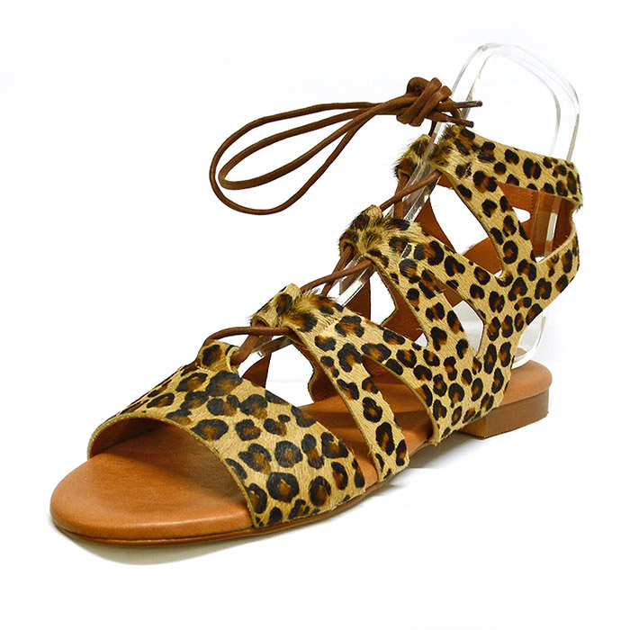 sandales femme grande taille du 40 au 48, leopard multicolore, talon de 0,5 à 2 cm, mode plates sandales plates detente, chaussures pour l'été