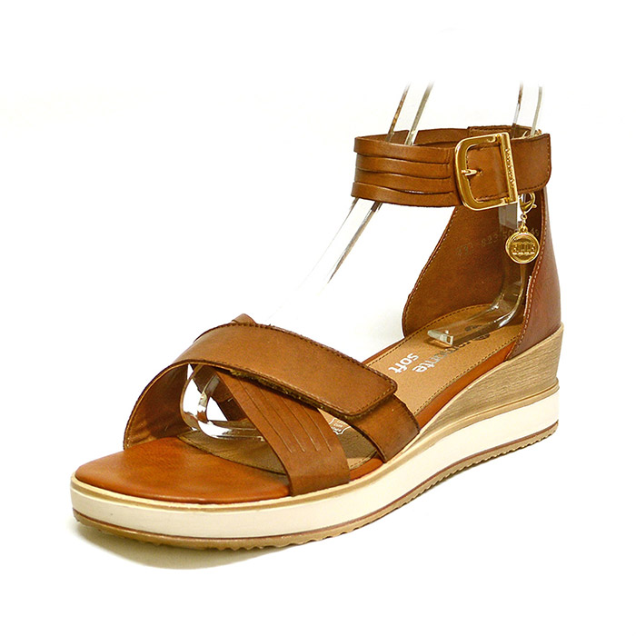 sandalettes femme grande taille du 40 au 48, cuir lisse marron, talon de 5 à 6 cm, mode confort detente talons compensés, chaussures pour l'été