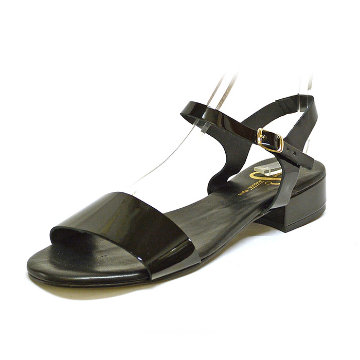 sandalettes femme grande taille du 40 au 48, vernis noir, talon de 0,5 à 2 cm, detente, chaussures pour l'été