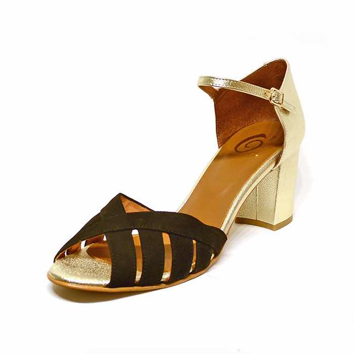 sandales femme grande taille du 40 au 48, cuir grainé noir platine, talon de 7 à 8 cm, de soiree habillee sandales talons hauts, chaussures pour l'été